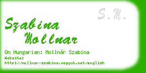 szabina mollnar business card